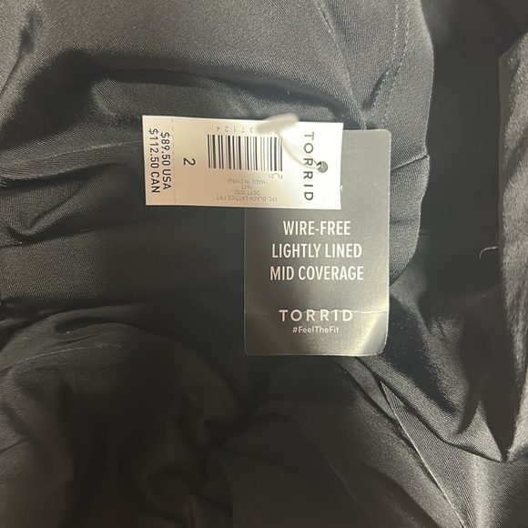 Torrid Swim Swimsuit One Piece Lattice Wireless Slimming Black New Plus Size 2X - Picture 9 of 14